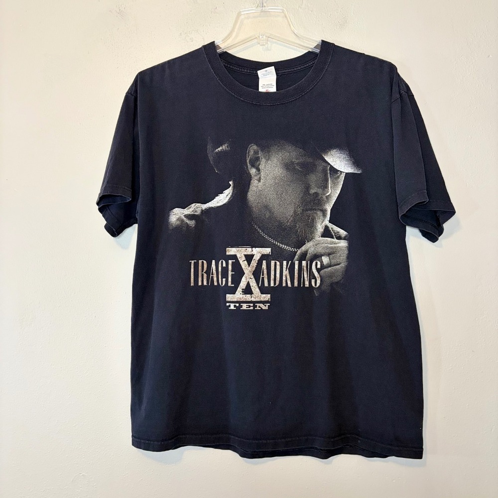 Vintage 2009 Trace Adkins Concert T-Shirt Mens XL Black Tour Graphic Tee Anvil